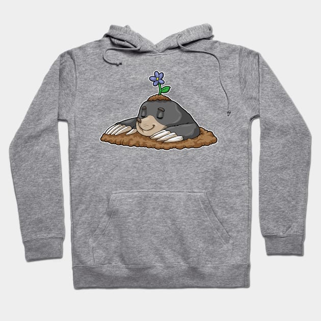 Mole at Sleeping on Molehills Hoodie by Markus Schnabel